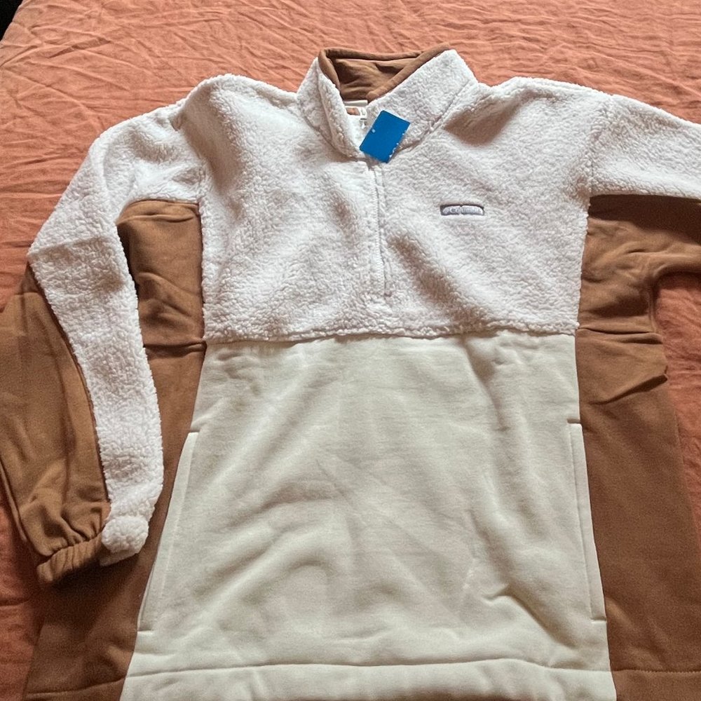 NWT Women's Trek Hybrid Sherpa Half-Zip Fleece Jacket (Columbia)